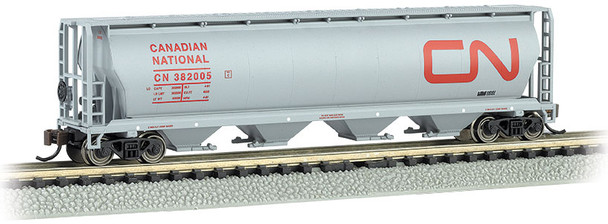 Bachmann 19163 N Scale Canadian National - 4 Bay Cylindrical Grain Hopper