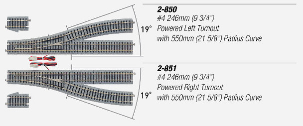 Kato 2-851 HO Scale #4 Remote Right-Hand Turnout