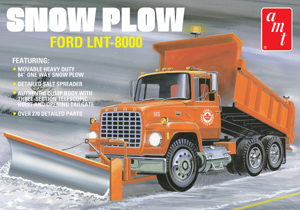 AMT 1178 1:25 Ford LNT-8000 Snow Plow Scale Model Kit