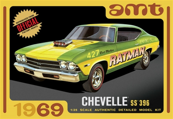 AMT 1138 1:25 1969 Chevy Chevelle Hardtop Model Kit