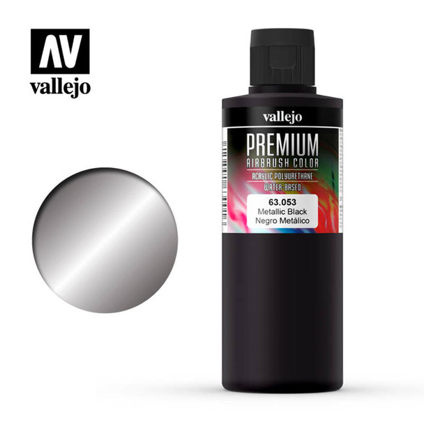 Vallejo 63053 Metallic Black 200 ml