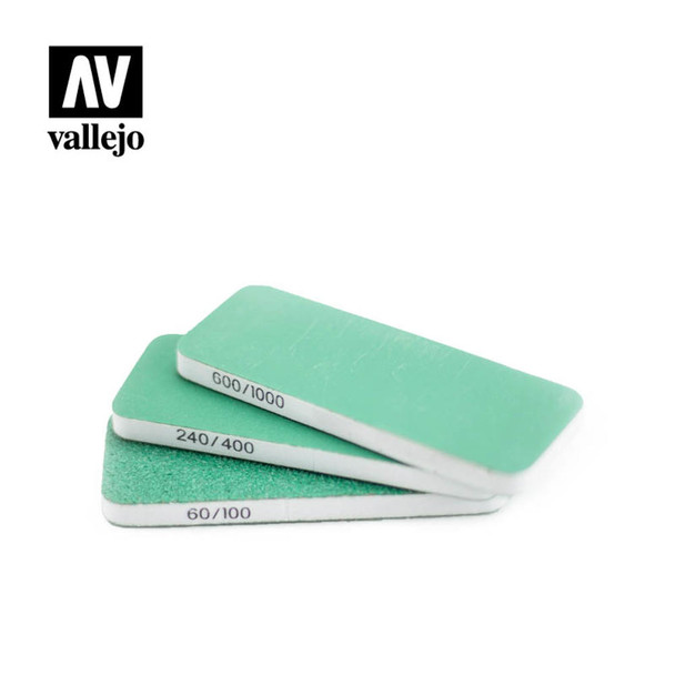 Vallejo T04003 Set of 3 Flexi Sanders Dual-Grit (80x30x6 mm) Vallejo T04003 Set of 3 Flexi Sanders Dual-Grit (80x30x6 mm)