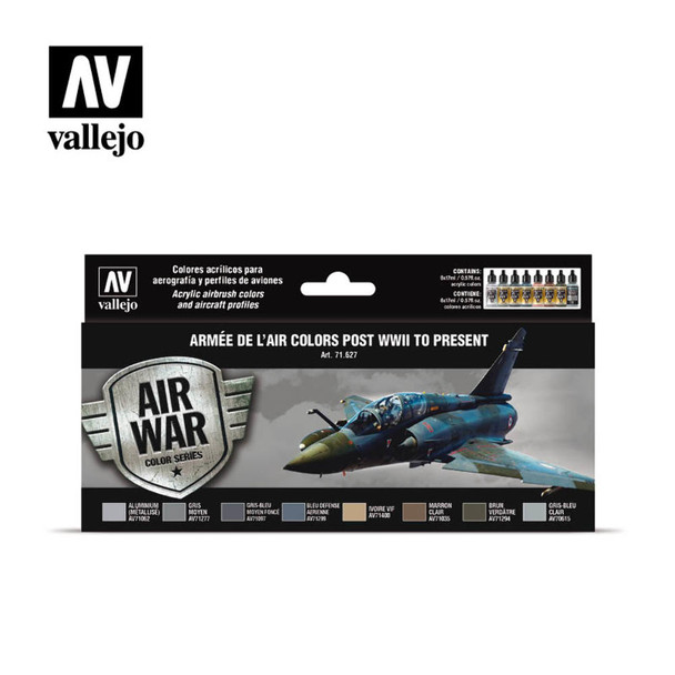 Vallejo 71627 Arm?e de l?Air colors post WWII to present (Set of 8) 17 ml Bottles