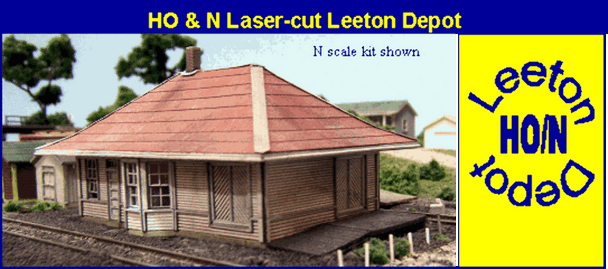 Blair Line LLC 088 N Scale Leeton Depot Kit Unassembled Wood Kit