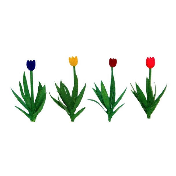 JTT Scenery 95555 O Scale TULIPS 1" Tall Variety Color Assortment (36)