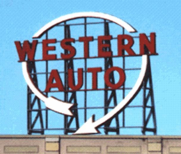Blair Line LLC 1501 Z/N/HO Scale Western Auto Rooftop Sign