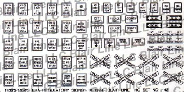 Blair Line LLC 142 HO Scale Vintage Regulatory Signs
