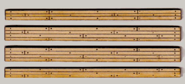 Blair Line LLC 214 O Scale 7.18" Laser-Cut 3-Rail 2-Lane Wood Grade Crossing (2)