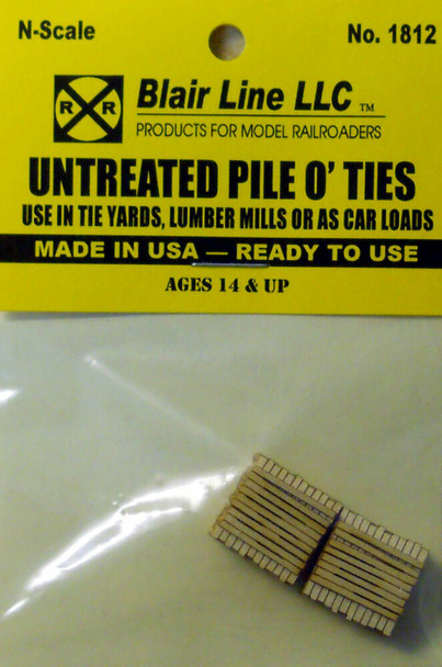 Blair Line LLC 1812 N Scale Untreated Pile O' Ties (2)