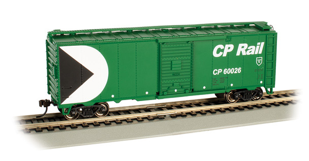 Bachmann 16004 HO Scale 40' Box Car Green CP Rail #60026