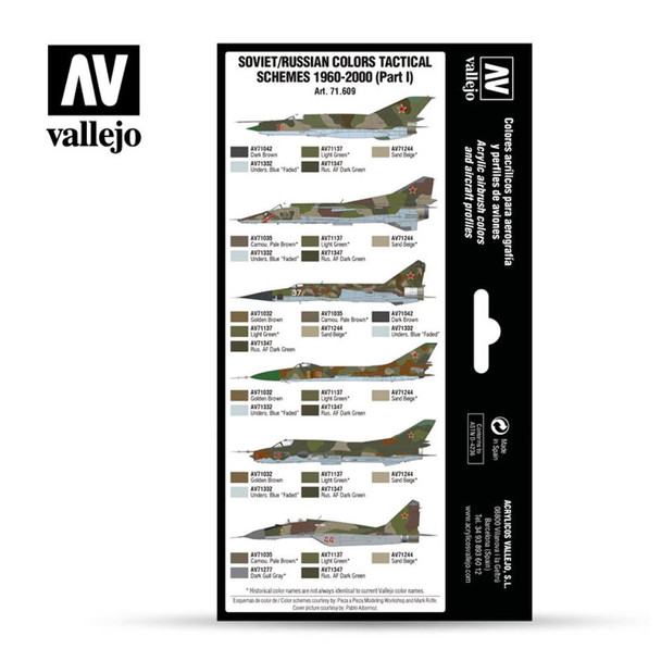 Vallejo 71609 Soviet/Russian colors Tactical Schemes 1960-2000 (Part I) (8 PK)
