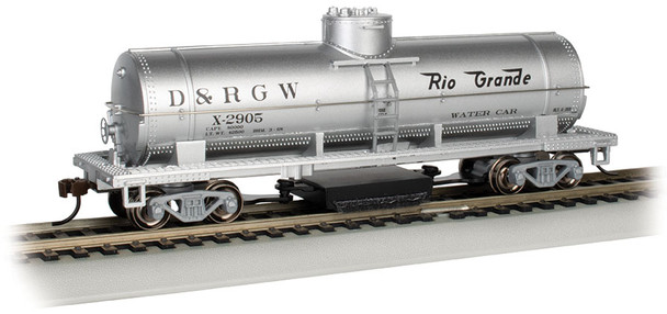 Bachmann 16310 HO Rio Grande Water #X-2905 - Track-Cleaning Single-Dome Tank Car