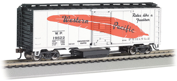 Bachmann 16322 HO Western Pacific? #19522 (Feather) - Track-Cleaning 40' Box Car