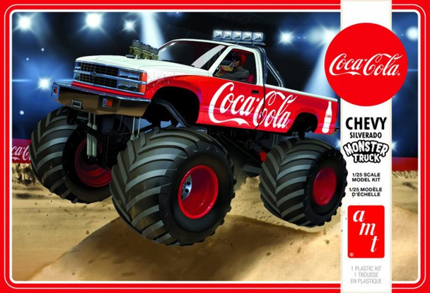 AMT 1184 1:25 1988 Chevy Silverado Monster Truck (Coca-Cola) Model Kit