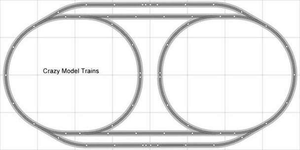 Bachmann E-Z Track Train Layout #004D Train Set HO Scale 4' X 8' DCC Switches