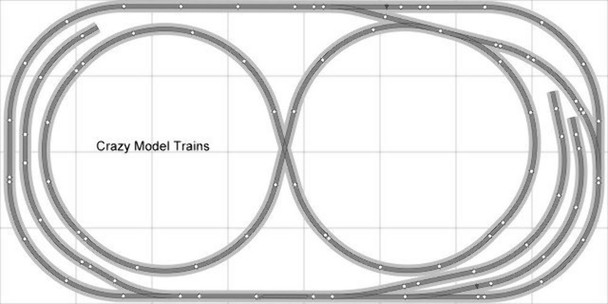 Bachmann E-Z Track Train Layout #007D Train Set HO Scale 4' X 8' DCC Switches