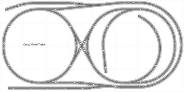 Bachmann E-Z Track Train Layout #014D Train Set HO Scale 4' X 8' DCC Switches