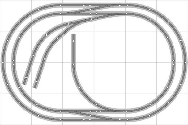 Bachmann E-Z Track Train Layout #020D Train Set HO Scale 4' X 6' DCC Switches