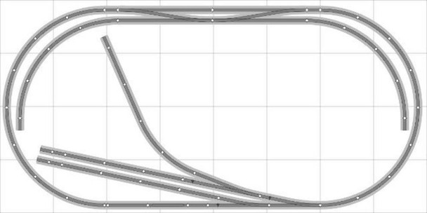 Bachmann E-Z Track Train Layout #016 Train Set HO Scale 4' X 8' Wire Switches