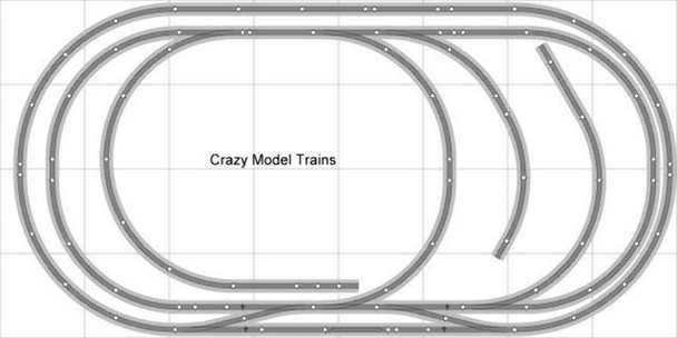 Bachmann E-Z Track Train Layout #009 Train Set HO Scale 4' X 8' Wire Switches