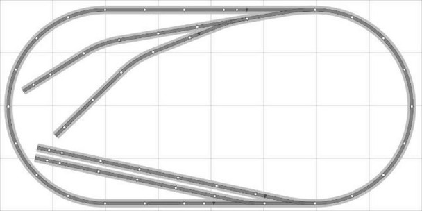 Bachmann E-Z Track Train Layout #017D Train Set HO Scale 4' X 8' DCC Switches