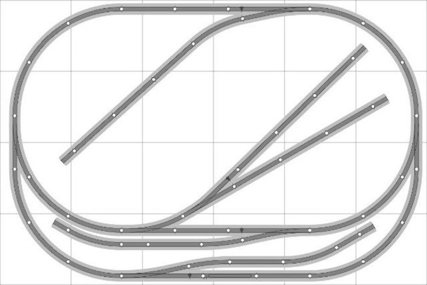 Bachmann E-Z Track Train Layout #021D Train Set HO Scale 4' X 6' DCC Switches