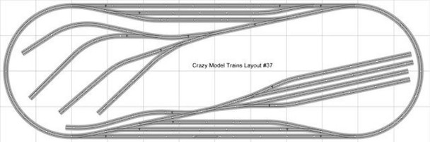 Bachmann E-Z Track Train Layout #037 Train Set HO Scale 4' X 12' Wire Switches