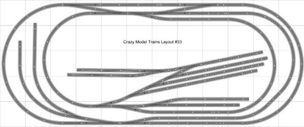 Bachmann E-Z Track Train Layout #033 Train Set HO Scale 5' X 12'Wire Switches