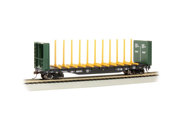 Bachmann 12902 HO Scale Canadian National 52' Center-Beam Flatcar #604751