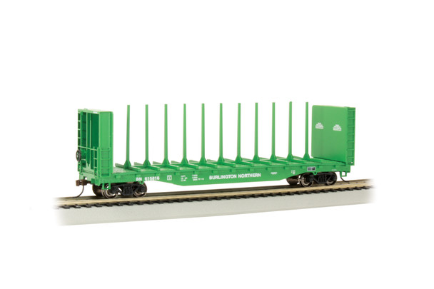 Bachmann 12903 HO Scale Burlington Northern 52' Center-Beam Flatcar #615816