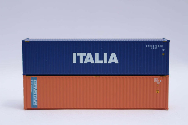 Jacksonville 405807 N Scale Italia And Genstar 40' High Cube Containers (2)