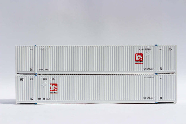 Jacksonville 537042 N Scale WARU White Arrow 53' High Cube (2)