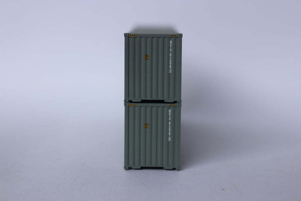 Jacksonville 405051 N Scale MOL Gray 40' High Cube Containers (2)