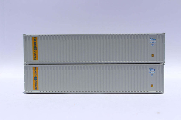 Jacksonville 405524 N Scale TransOcean 40' Standard Height (8'6") Containers (2)