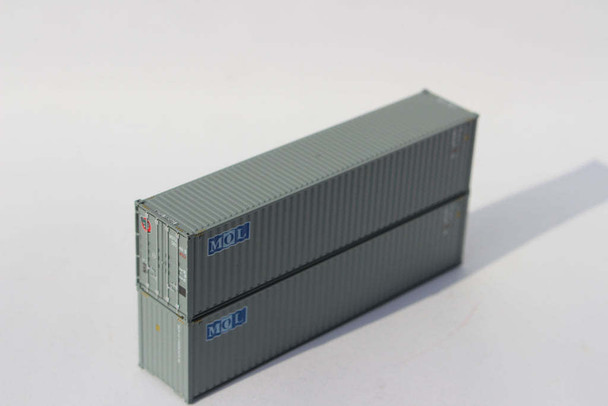 Jacksonville 405146 N Scale Mitsui O.S.K. Lines 40' HC (9'6") Containers (2)