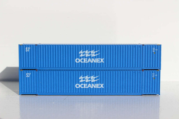 Jacksonville 535010 N Scale Oceanex 53' High Cube Containers (2)