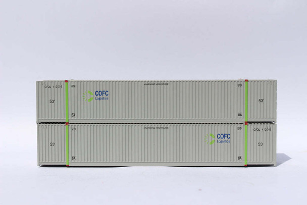 Jacksonville 537007 N Scale COFC Logistics 53' High Cube Containers (2)