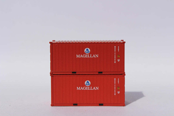 Jacksonville 205383 N Scale Magellan 20' Std. Height Containers (2)
