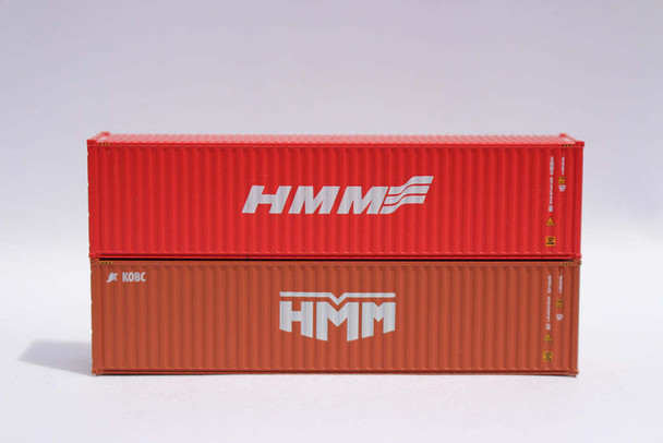 Jacksonville 405805 N Scale HMM 40' High Cube Containers w/ Magnetic System (2)
