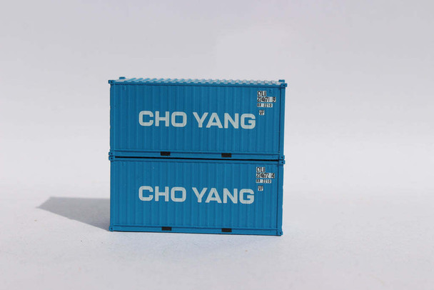 Jacksonville 205430 N Scale CHO YANG 20' Std. Height Containers (2)