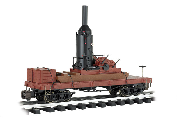 Bachmann 95699 G Scale Log Skidder With Crates On 20' Flat Car