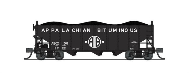 Broadway Limited 7159 N Appalachian Bituminous Black/White 3-Bay Hopper B (2)