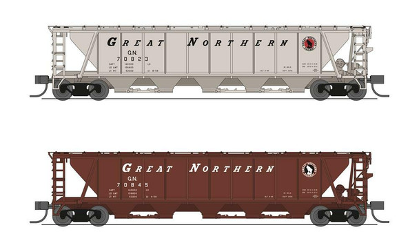 Broadway Limited 7261 N Scale GN H32 Covered Hopper (2)