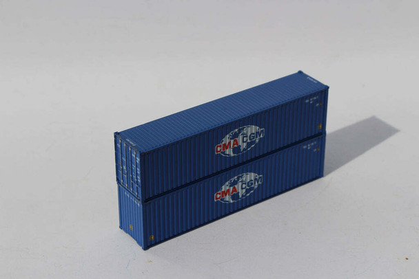 Jacksonville Terminal 405103 N Scale CMA CGM 40' High Cube Containers (2)