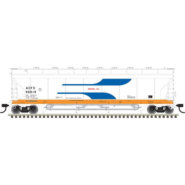 Atlas Model 20006287 HO ACFX Pressureaide Covered Hopper Orange Sill #59918