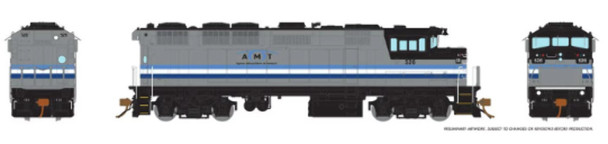 Rapido 19522 HO Scale AMT F59PH 3-Stripe #526