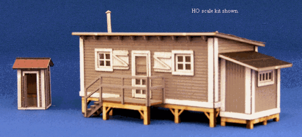 Blair Line 2000 HO Scale Joe's Cabin & Outhouse Kit Unassembled Wood Kit