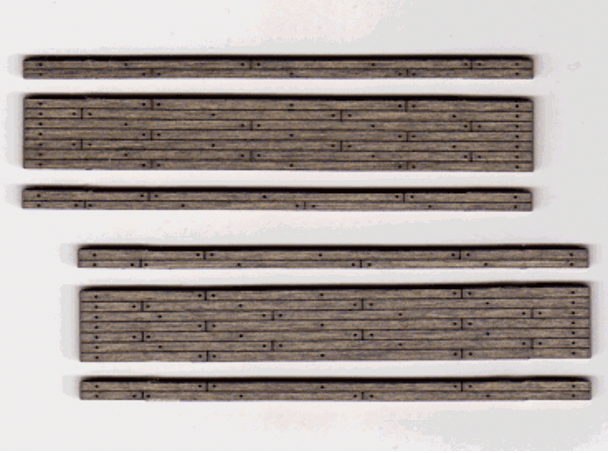 Blair Line 115 HO Scale 3.56" Two-Lane Stained Wood Grade Crossings (2)