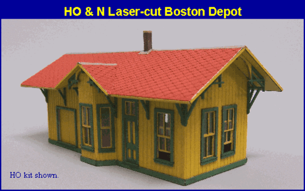 Blair Line 193 HO Scale Boston Depot Kit Unassembled Wood Kit