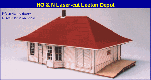 Blair Line 188 HO Scale Leeton Depot Kit Unassembled Wood Kit